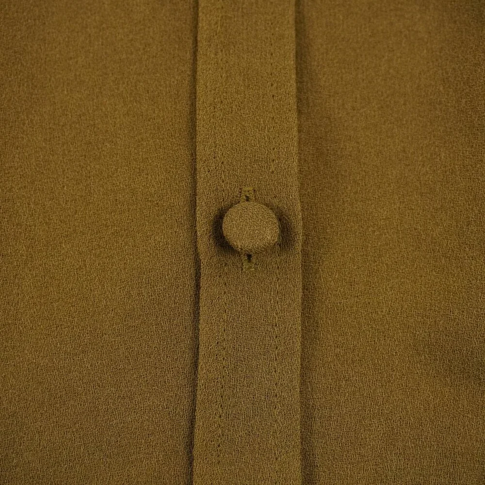 Tory Burch Cuffed Button Down Viscose Shirt in Ash Green - Women's Size 6 (NWT)
